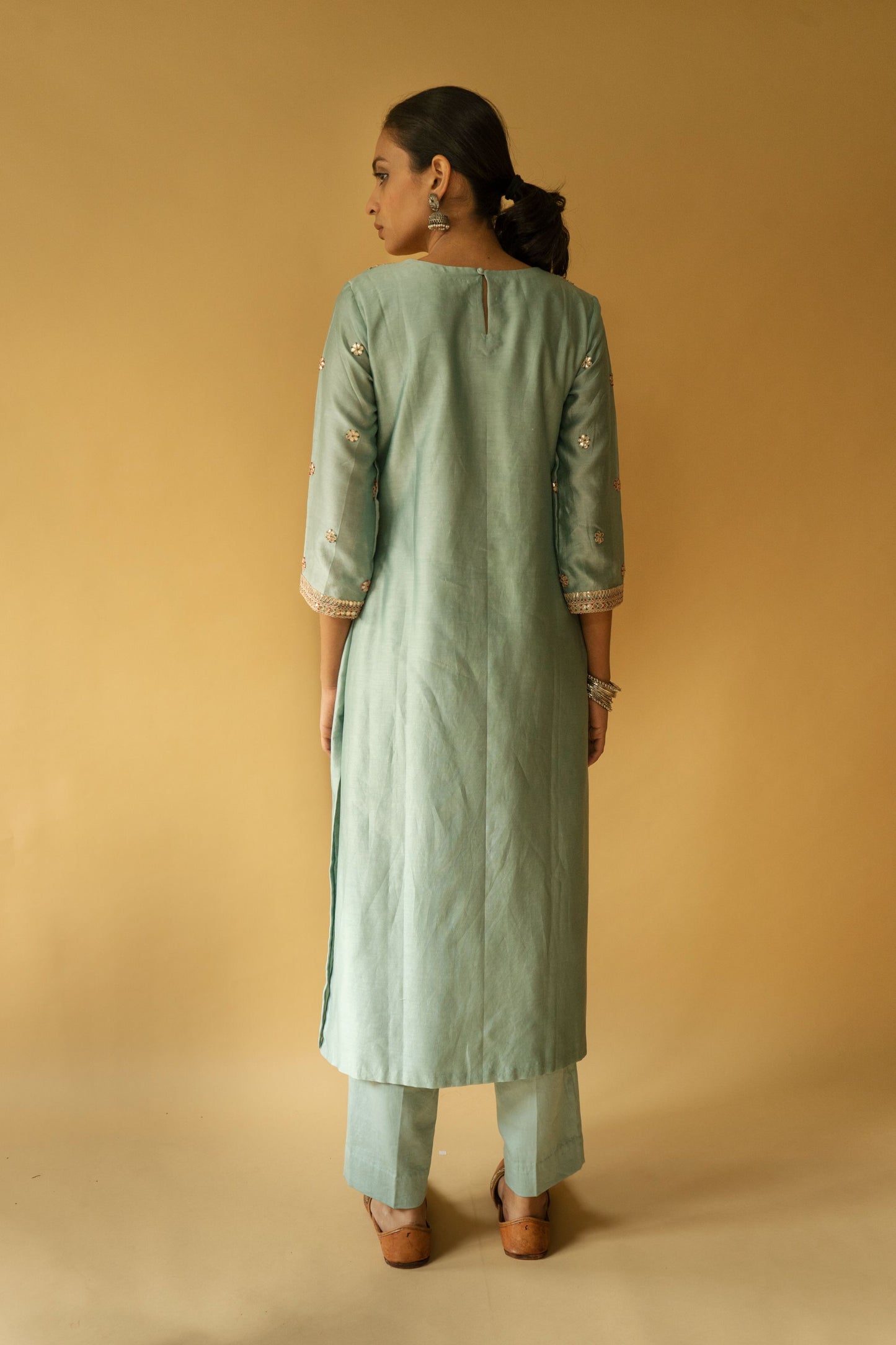 TEEL GREEN KURTA SET