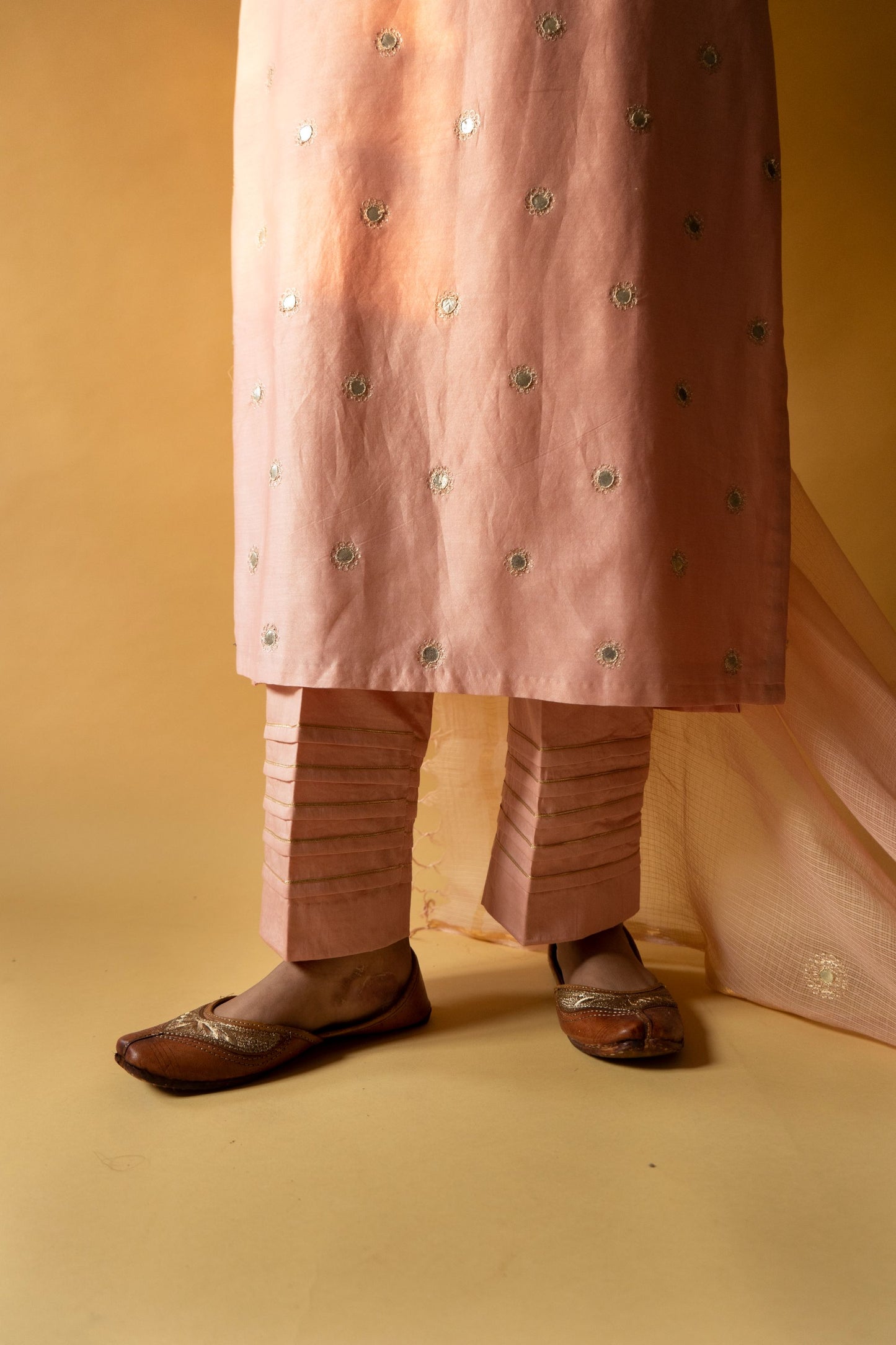 PEACH KURTA SET