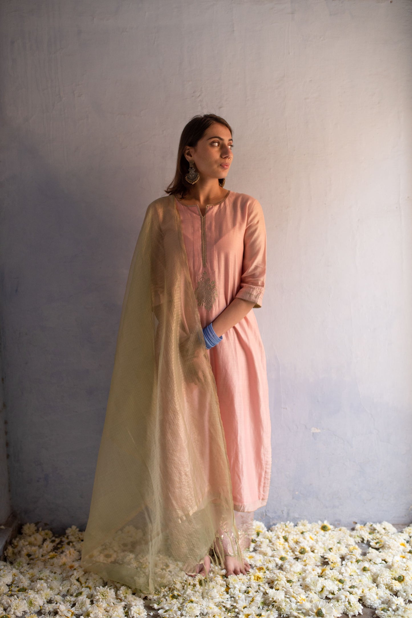 POWDER PINK KURTA SET