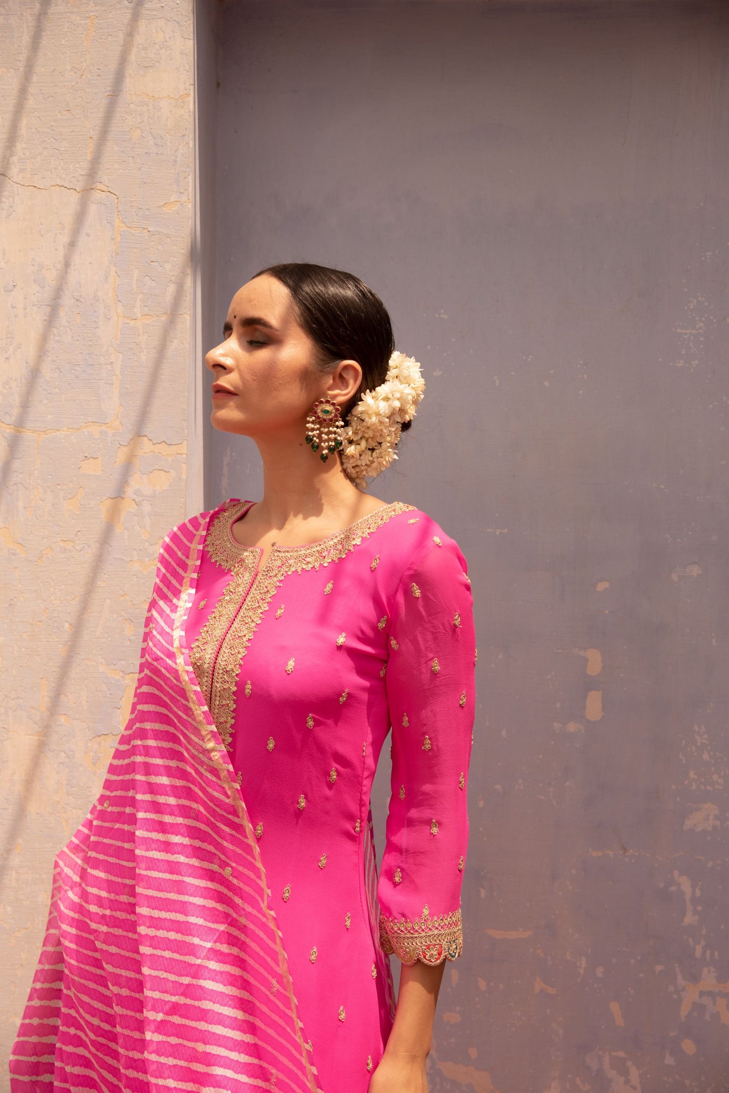 HOT PINK KURTA SET
