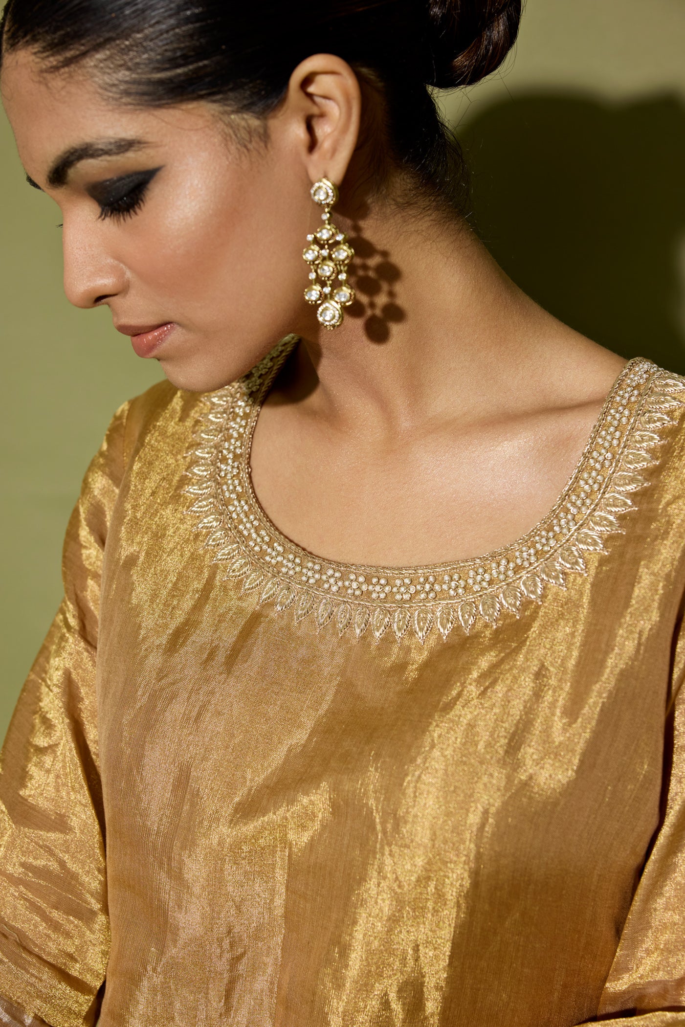 TISSUE STRIPE KURTA SET