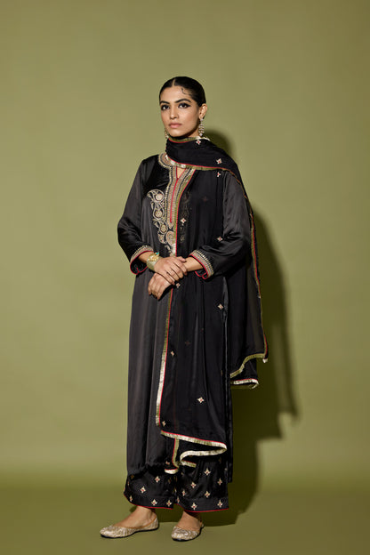 SATIN KURTA SET