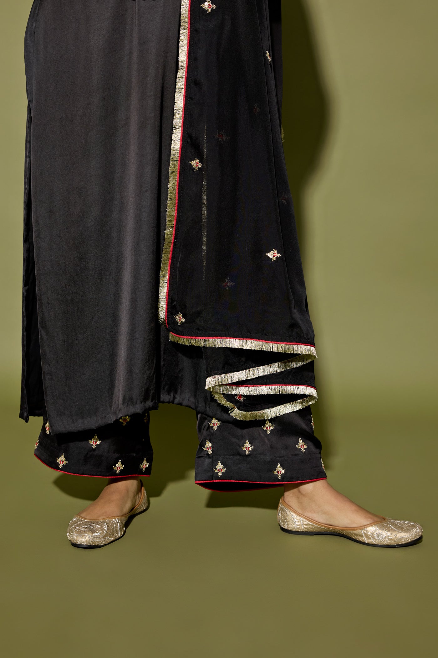 SATIN KURTA SET