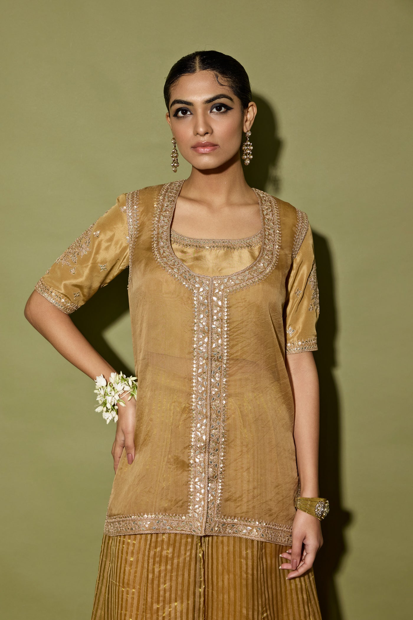 ORGANZA SATIN SHARARA SET