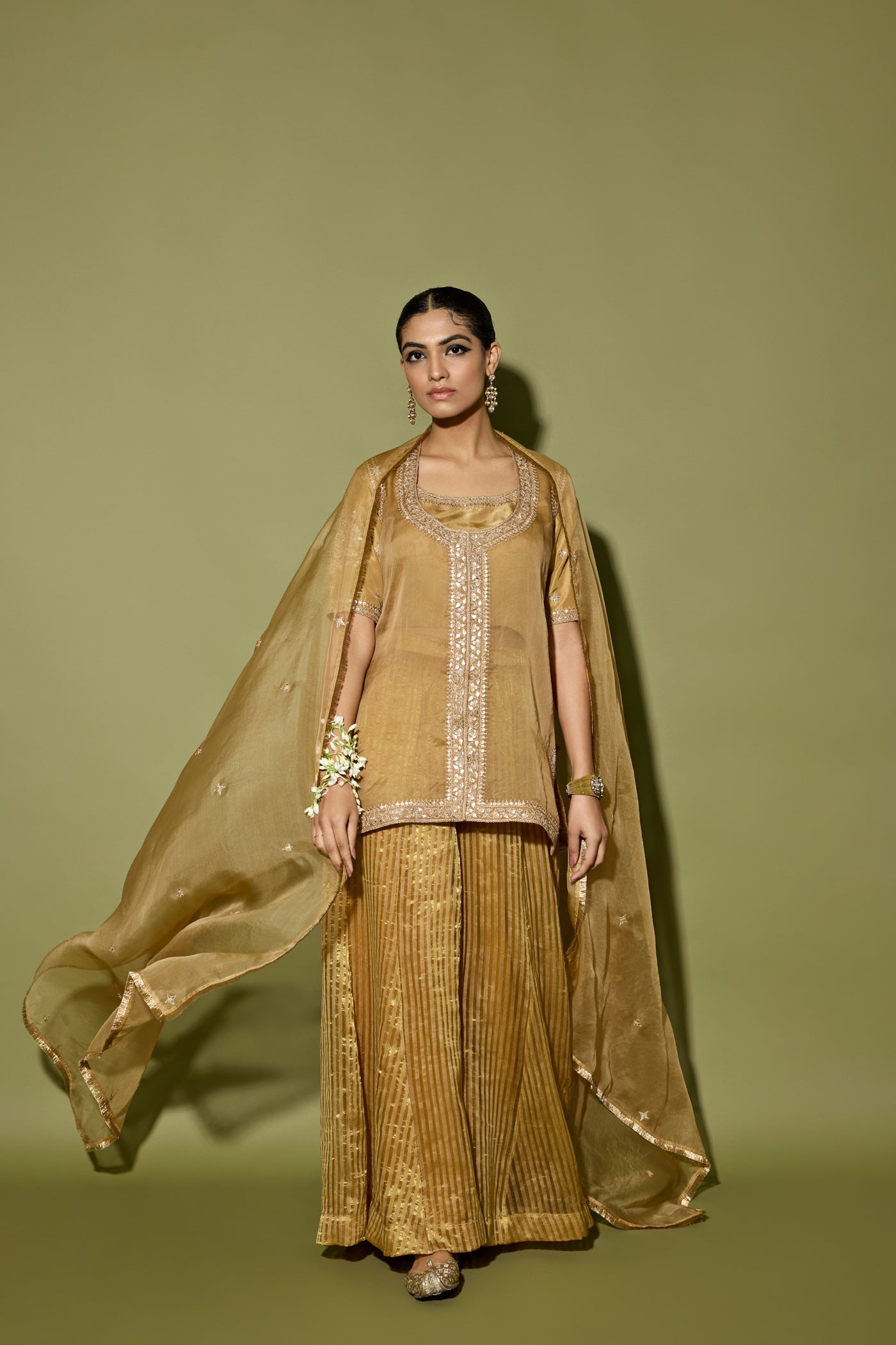 ORGANZA SATIN SHARARA SET