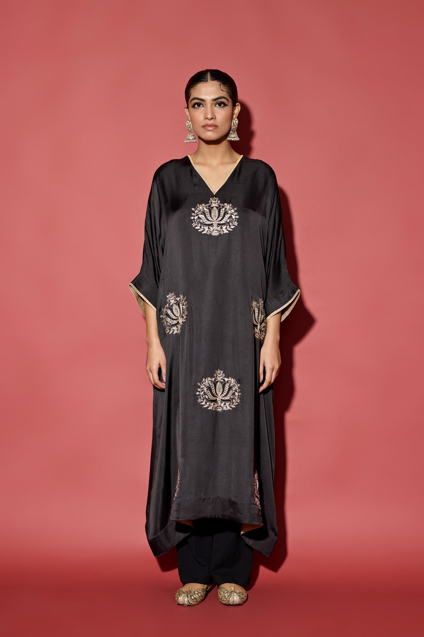 SATIN KAFTAN SET