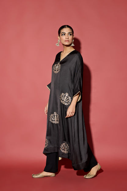 SATIN KAFTAN SET