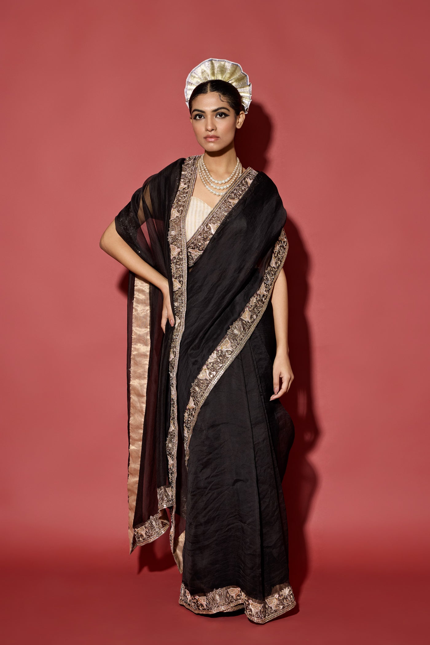 ORGANZA CHANDERI SAREE