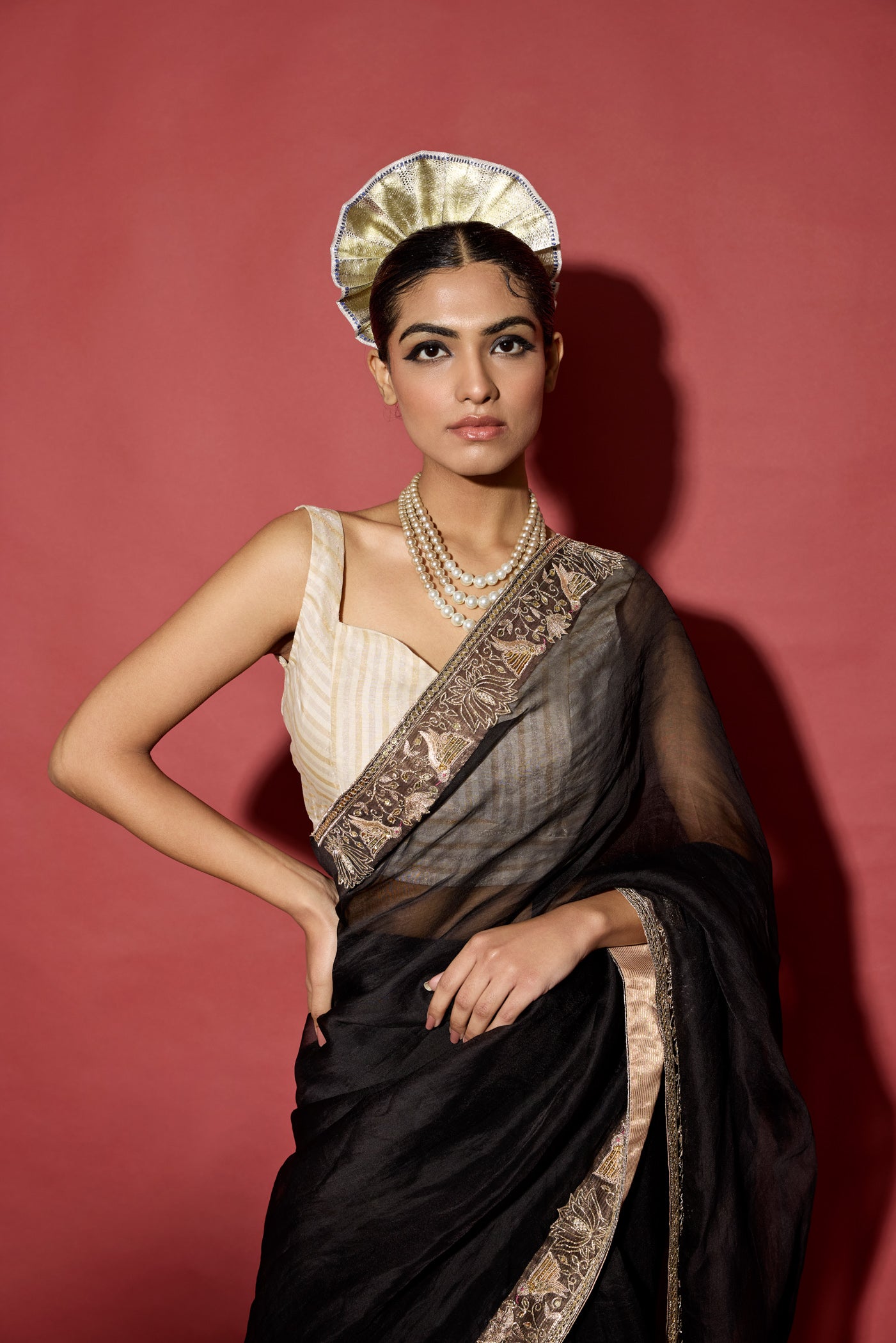 ORGANZA CHANDERI SAREE