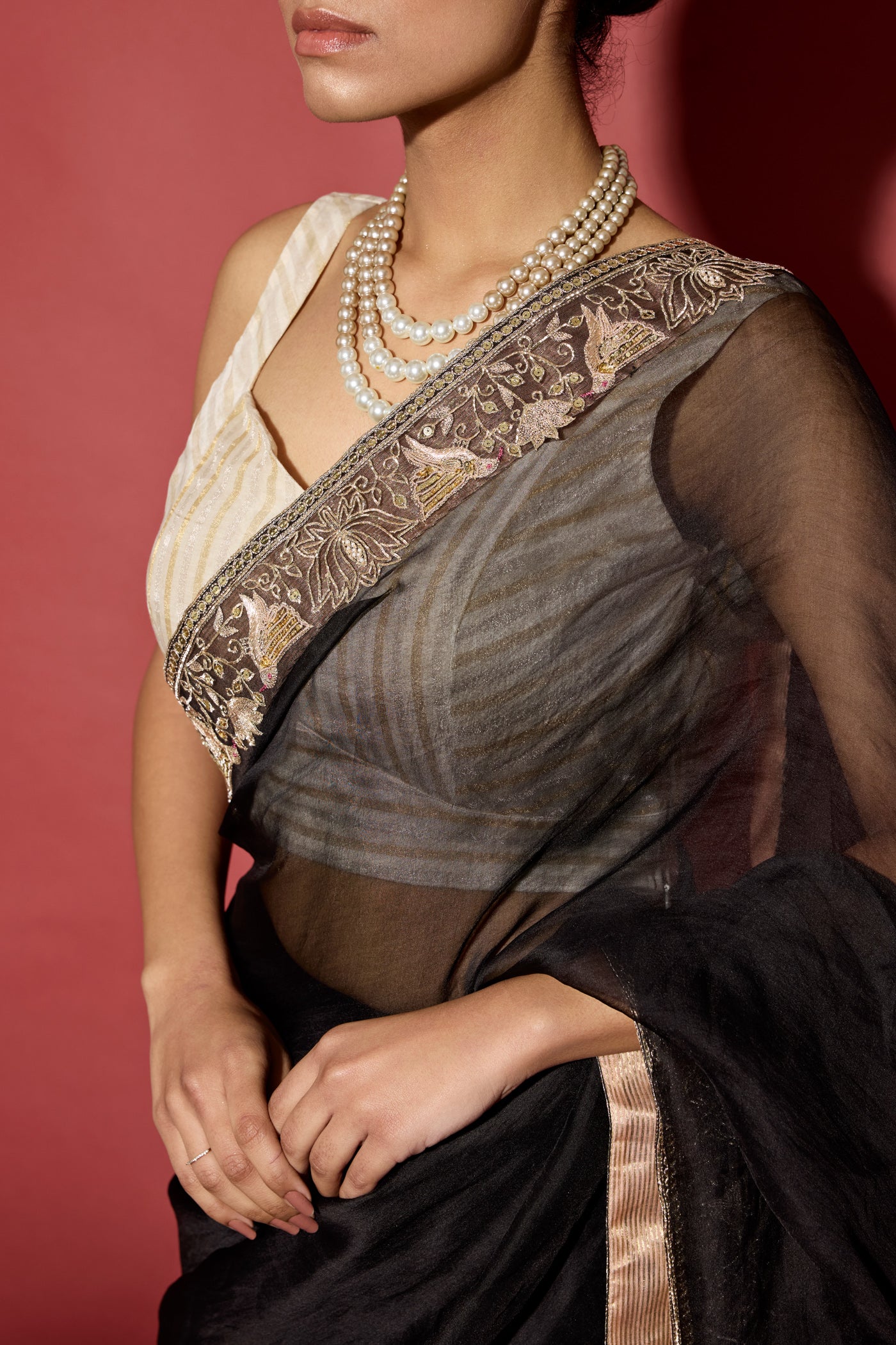 ORGANZA CHANDERI SAREE
