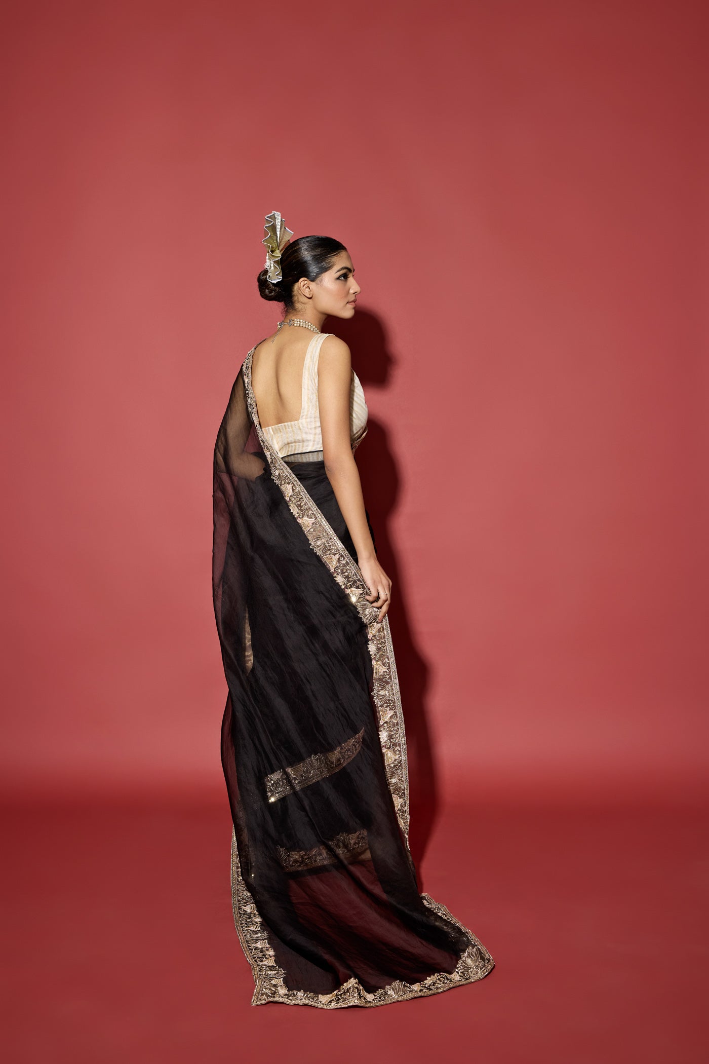 ORGANZA CHANDERI SAREE