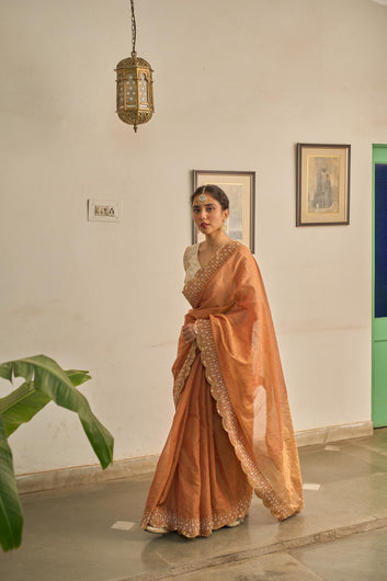 SUNEHRA TISSUE SAREE