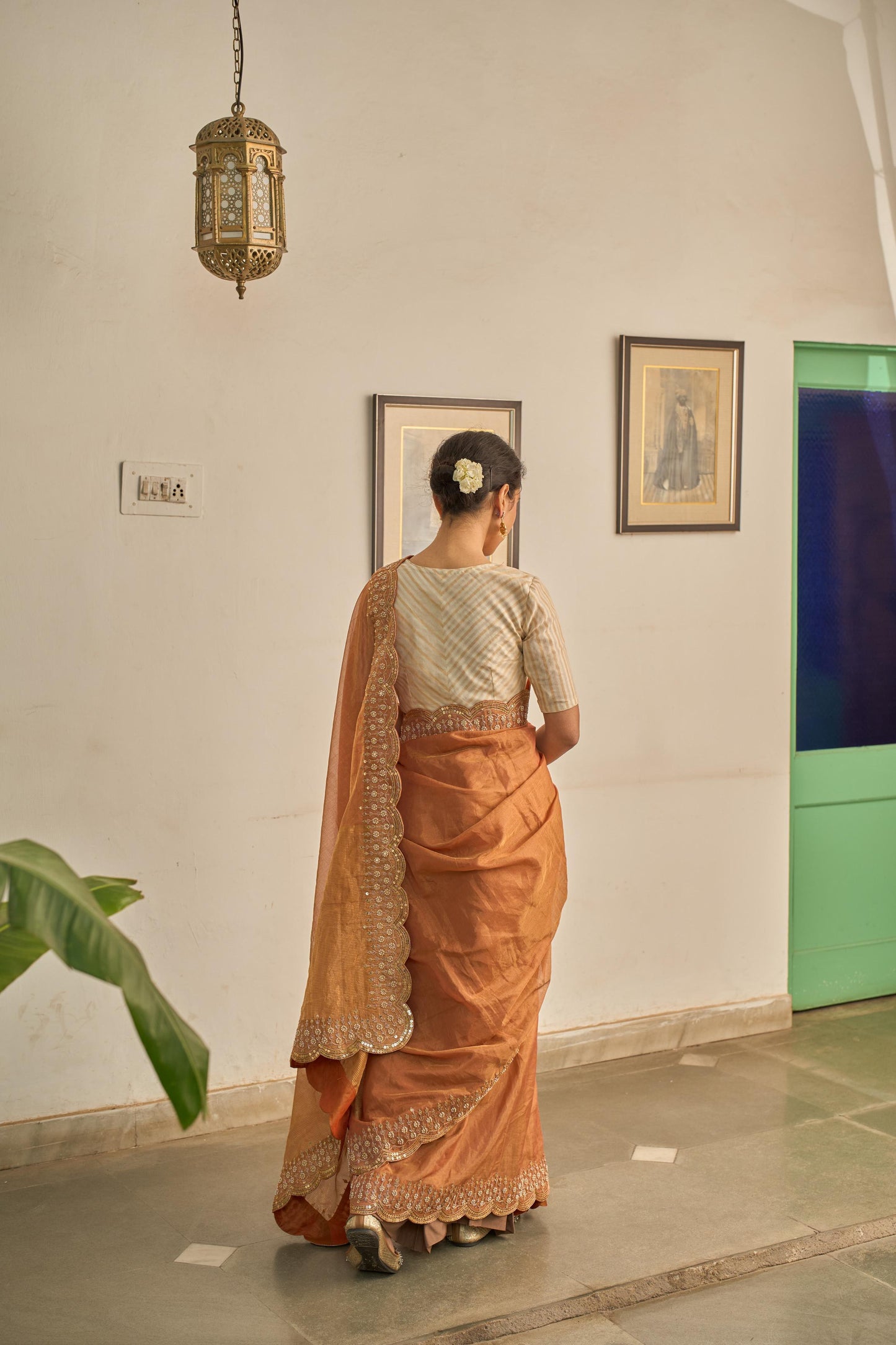 SUNEHRA TISSUE SAREE