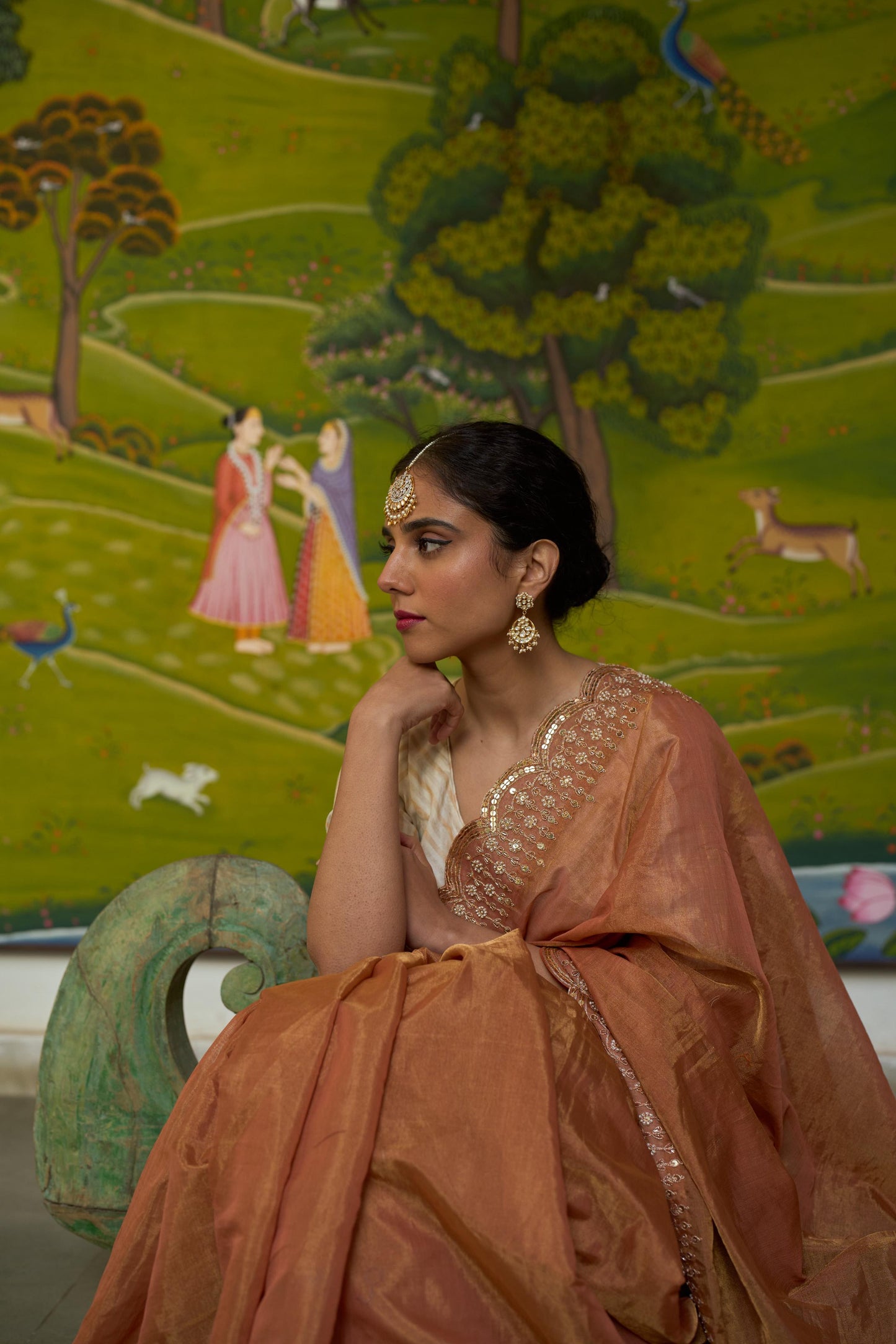 SUNEHRA TISSUE SAREE