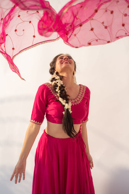 RAINI PINK LEHANGA SET