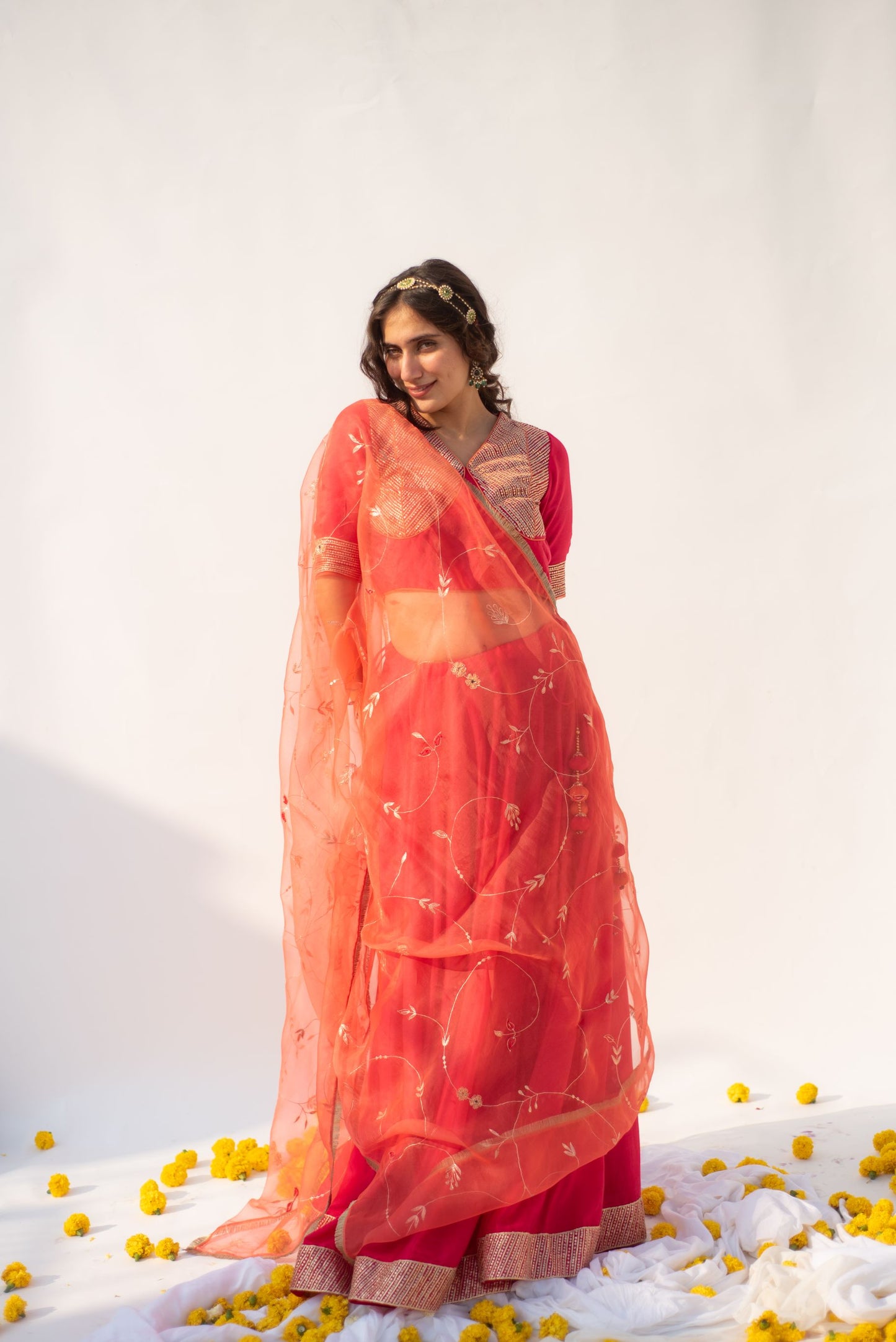 PINK-PEACH LEHANGA SET