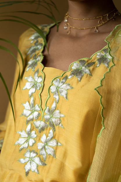 LEMON YELLOW KURTA SET