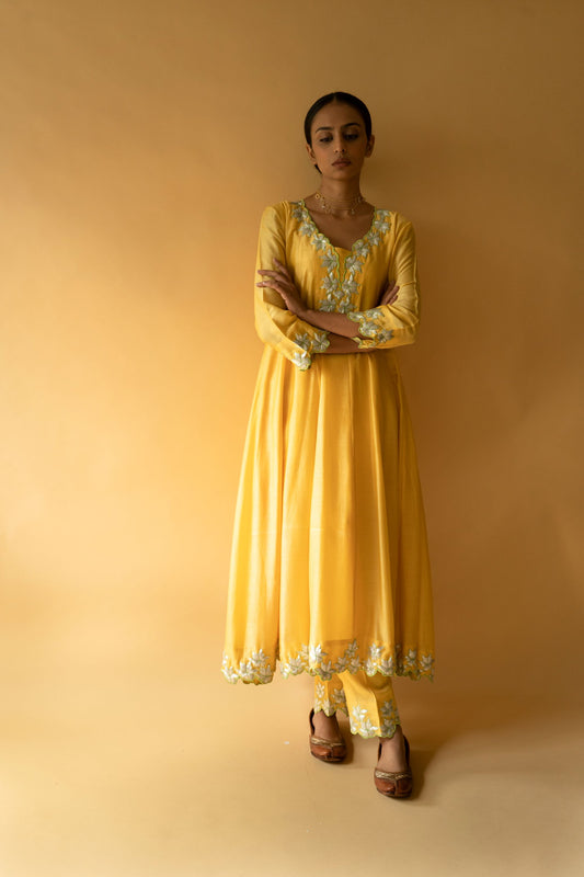 LEMON YELLOW KURTA SET