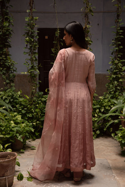 ONION PINK KURTA KALI SET