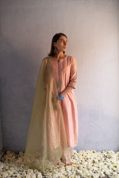 POWDER PINK KURTA SET