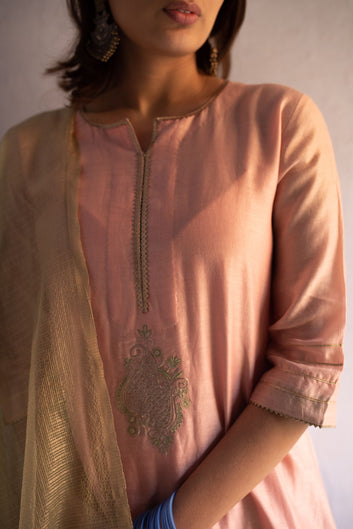 POWDER PINK KURTA SET