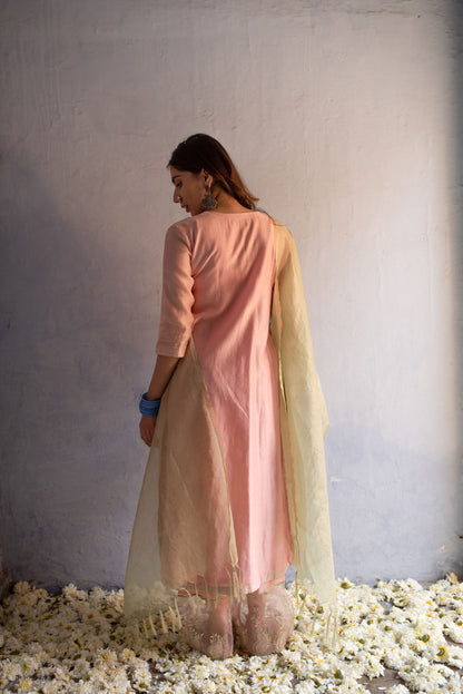 POWDER PINK KURTA SET