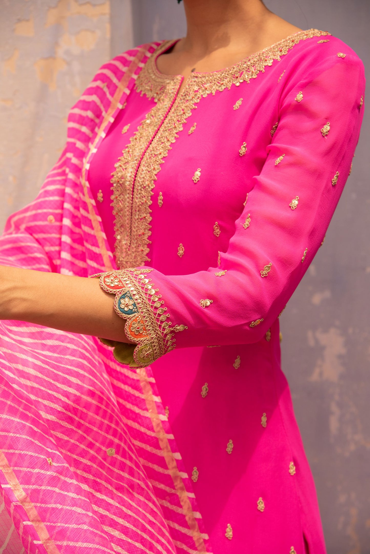 HOT PINK KURTA SET
