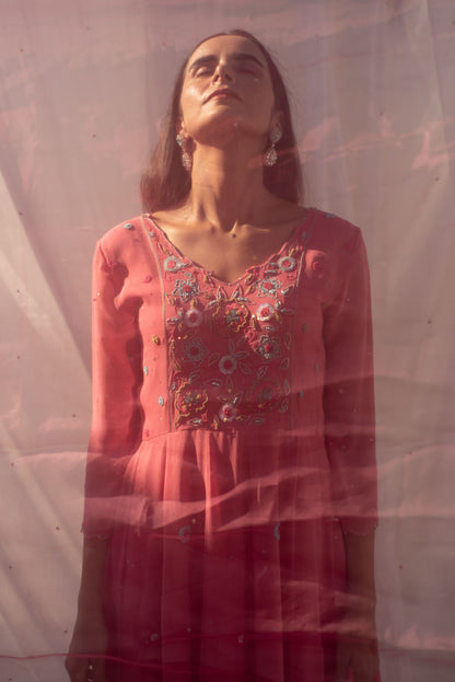 STRAWBERRY PINK KURTA SET