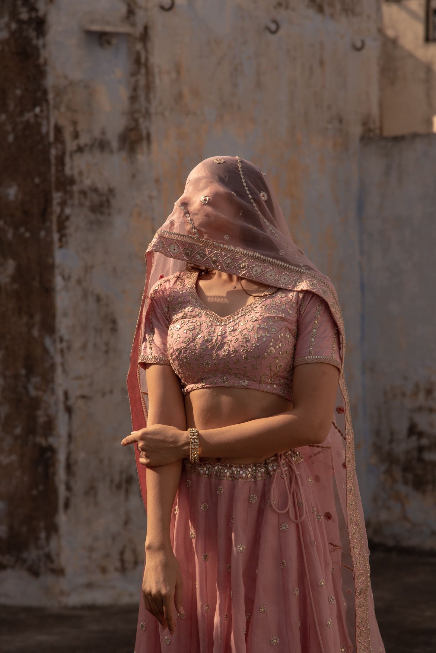ONION PINK LEHNGA SET