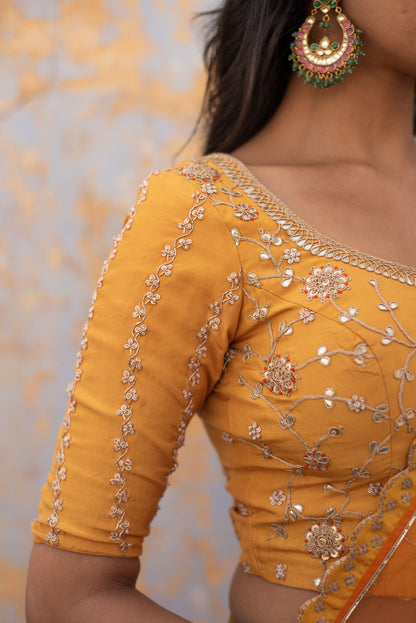 SAFFRON ORANGE LEHNGA SET