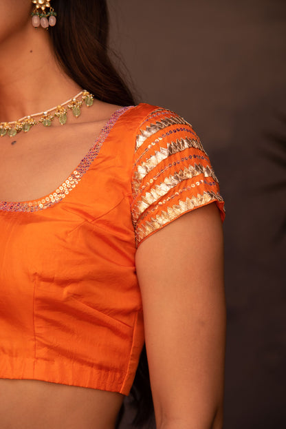 NEONS ORANGE LEHANGA