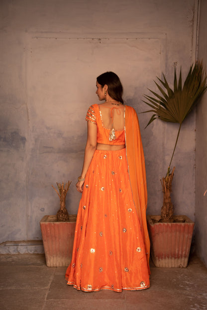 NEONS ORANGE LEHANGA