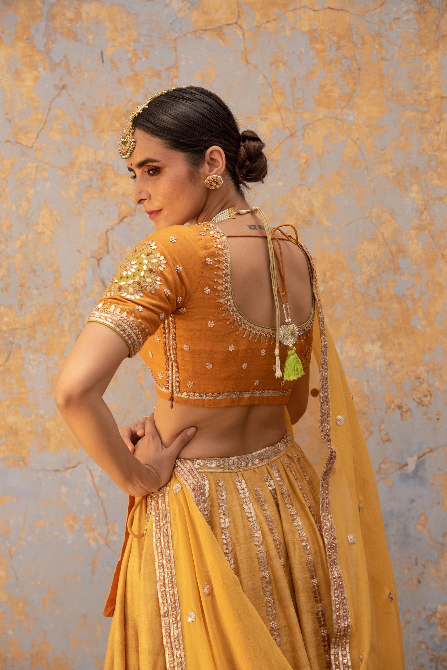 MUSTARD YELLOW LEHNGA SET
