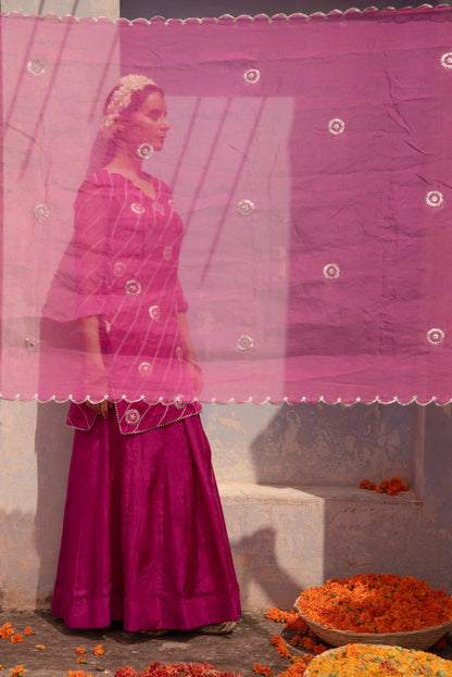 RANI-PURPLE SKIRT SET