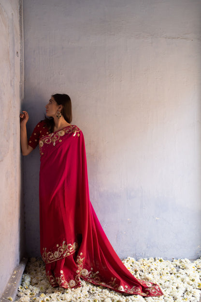 RANI -RED SAREE
