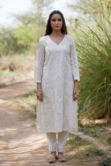 IVORY KURTA SET