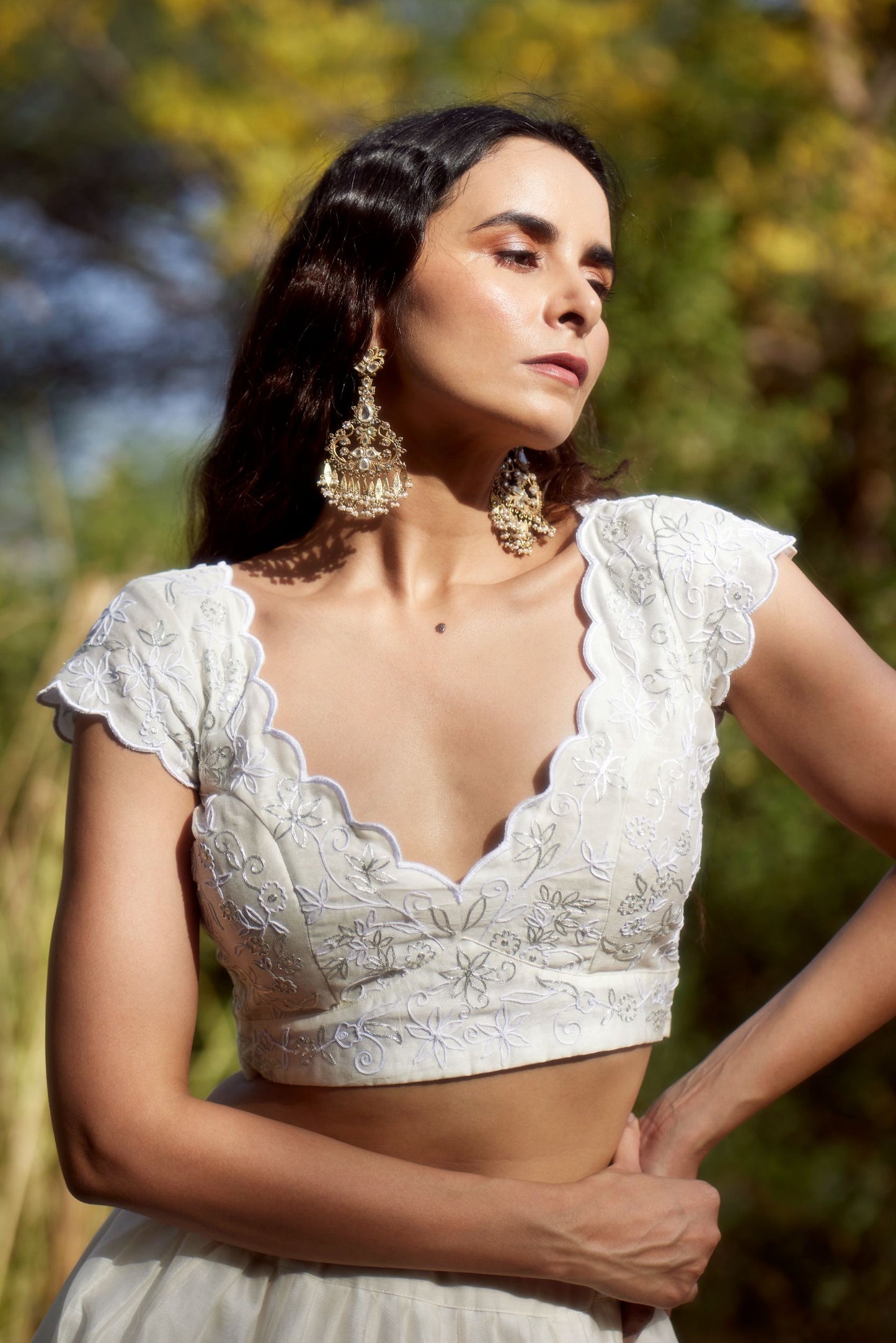 CREAM IVORY LEHENGA SET