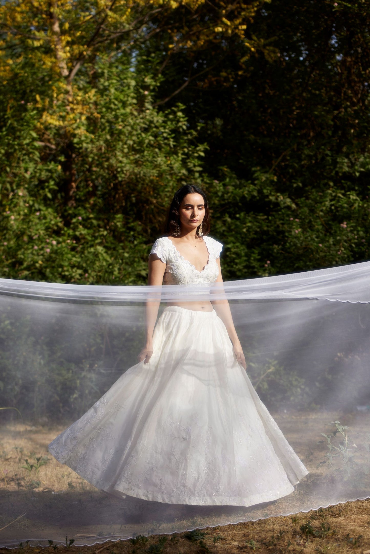 CREAM IVORY LEHENGA SET