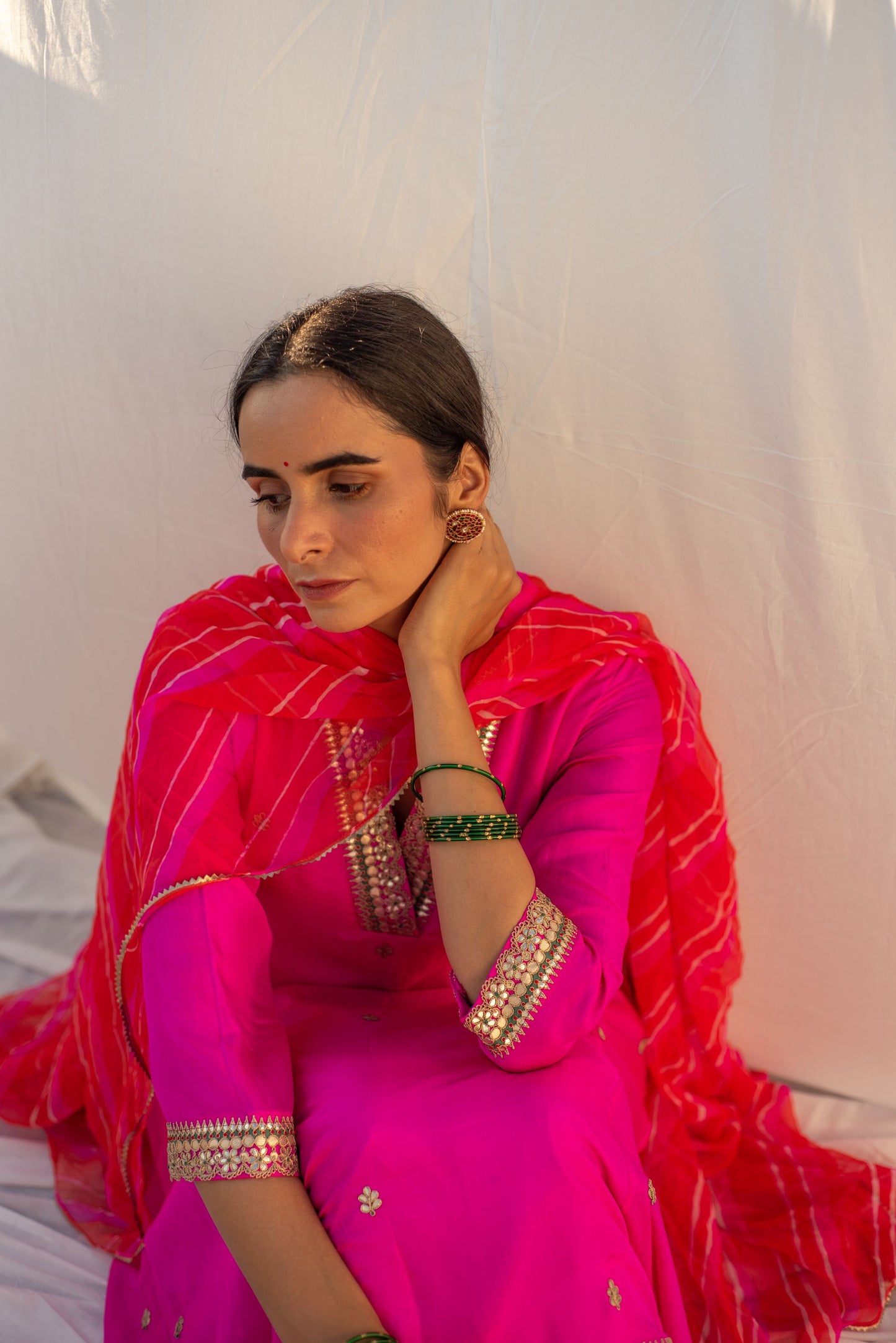 MEGENTA PINK KURTA SET