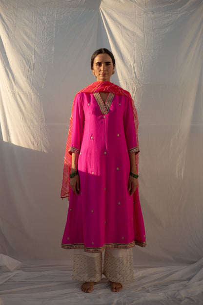 MEGENTA PINK KURTA SET