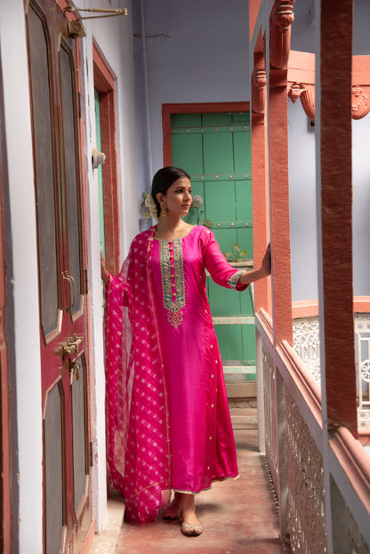 RANI-PINK KURTA SET