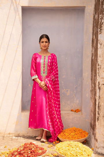 RANI-PINK KURTA SET