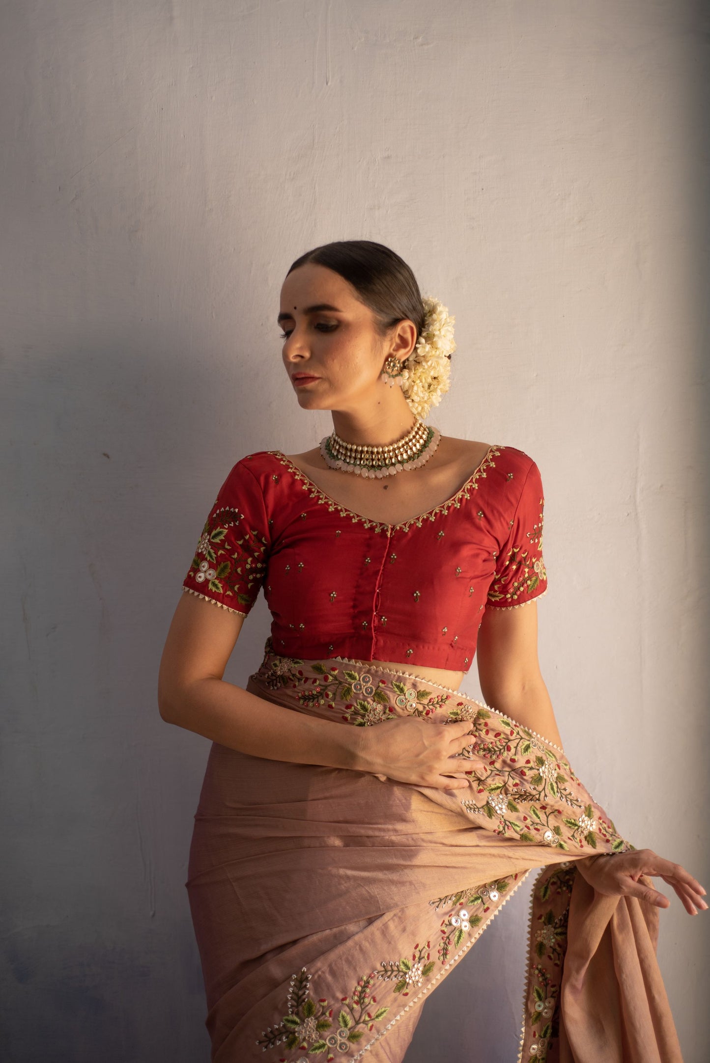 OLD ROSE PINK SAREE STORY