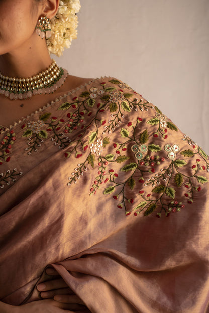 OLD ROSE PINK SAREE STORY