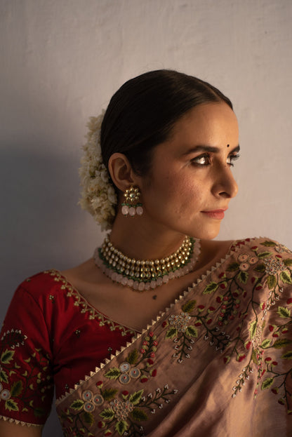 OLD ROSE PINK SAREE STORY