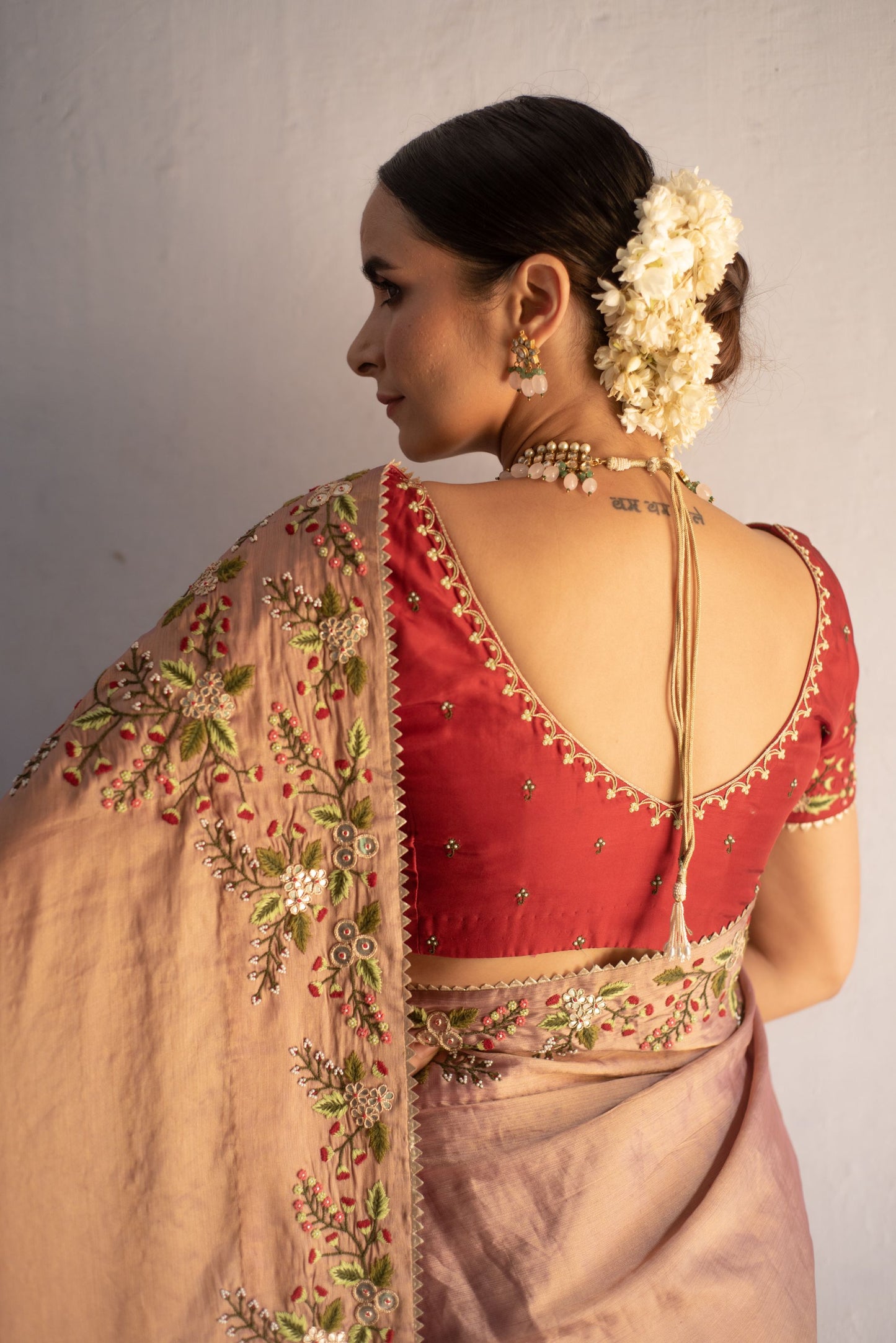 OLD ROSE PINK SAREE STORY